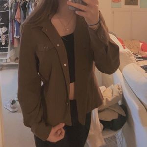 Rafaella brown button up jacket